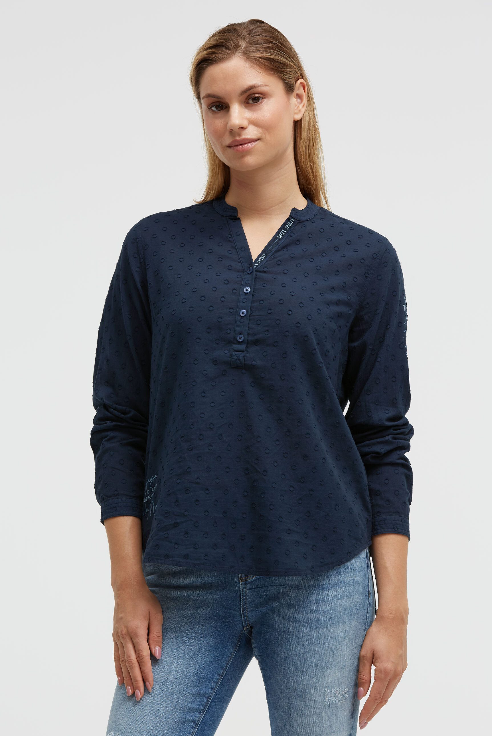 SOCCX Langarmbluse im Turn-Up-Look