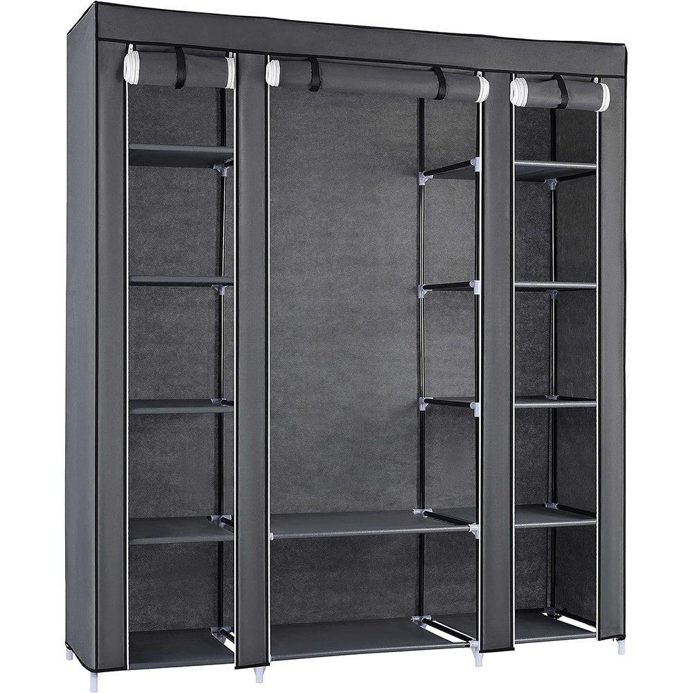 Ribelli Kleiderschrank Kleiderschrank, Vlies, grau, 12 günstig online kaufen