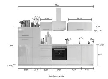 RESPEKTA Küche Amanda, Breite 310 cm, mit Soft-Close, in exklusiver Konfiguration für OTTO