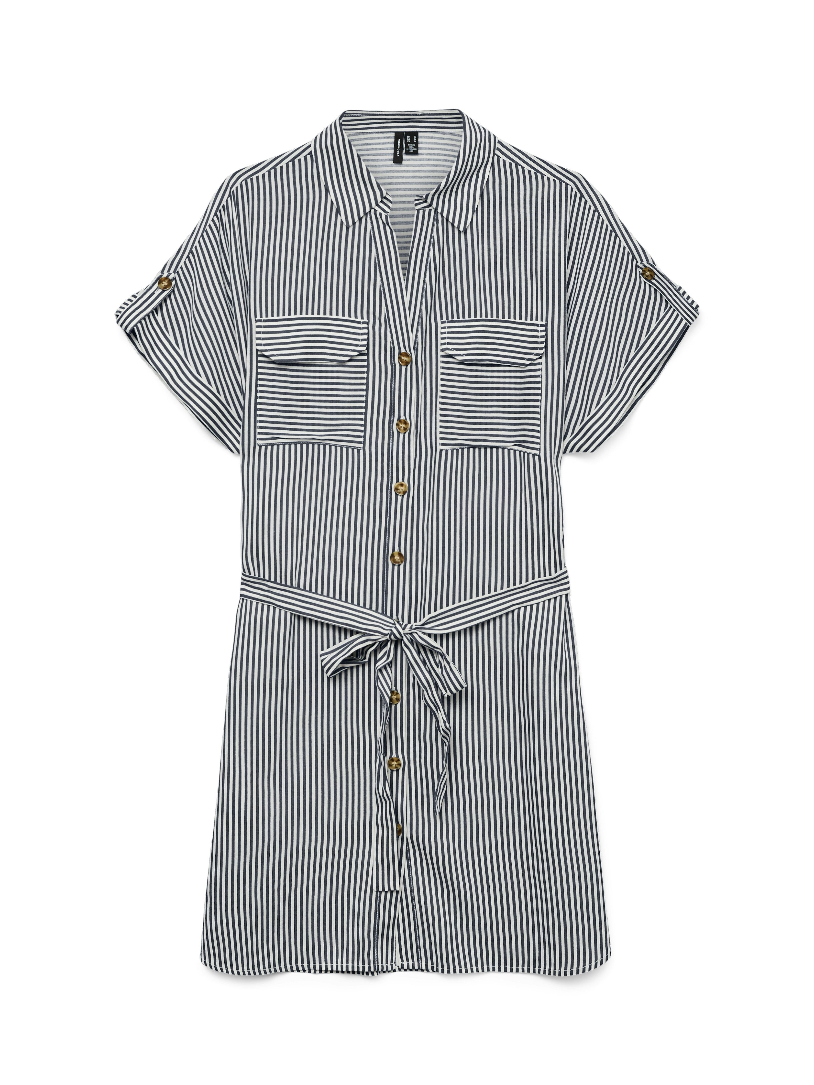 Hemdblusenkleid VMBUMPY SS SHORT SHIRT DRESS WVN GA NOOS