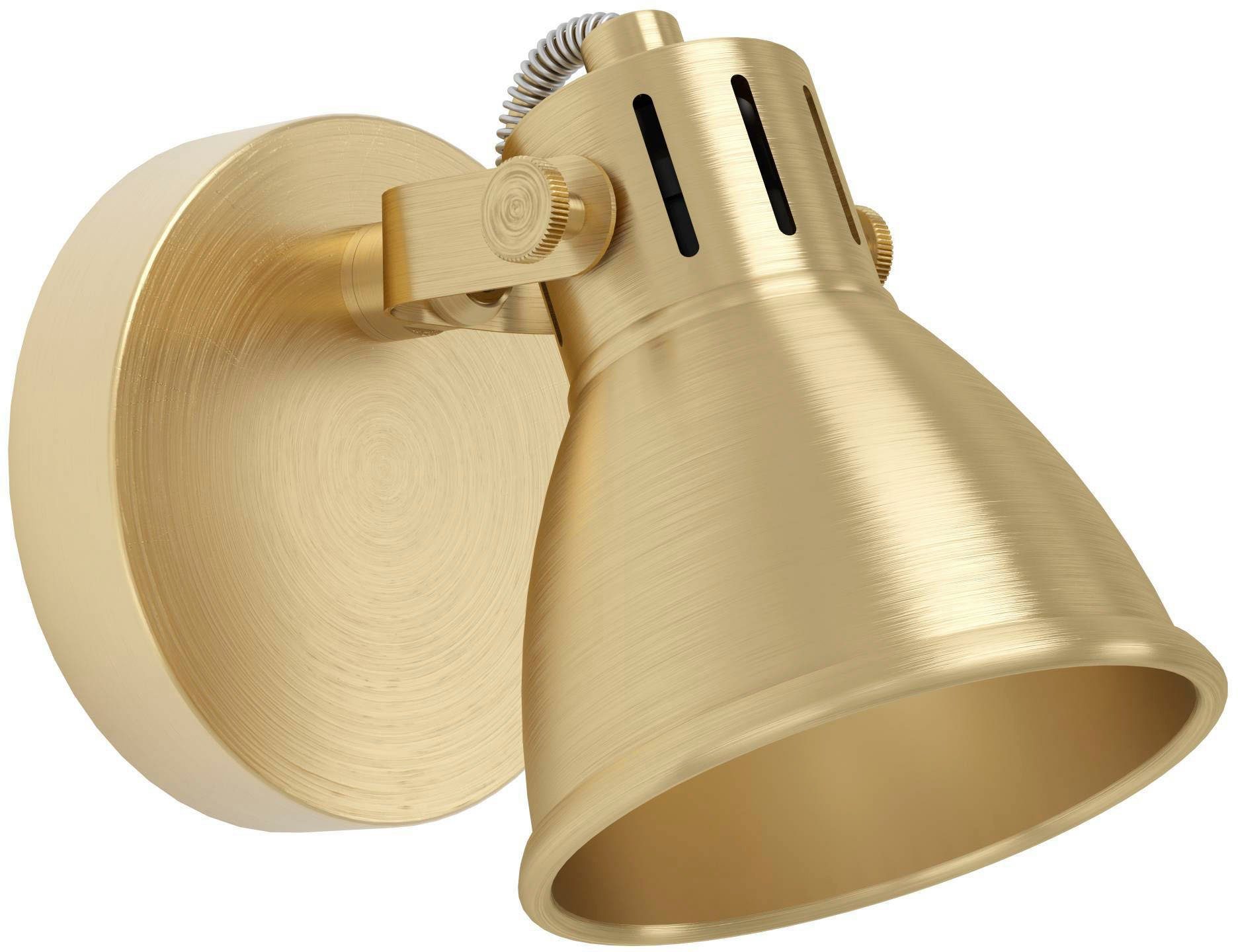 EGLO Deckenspot SERAS Wandstrahler, GU10, IP20, Stahl, Schlafzimmerlampe, Flurlampe, Leuchtmittel wechselbar, ohne Leuchtmittel, Spot goldfarben - Wandsport für Wohnzimme, Flur oder Schlafzimmer