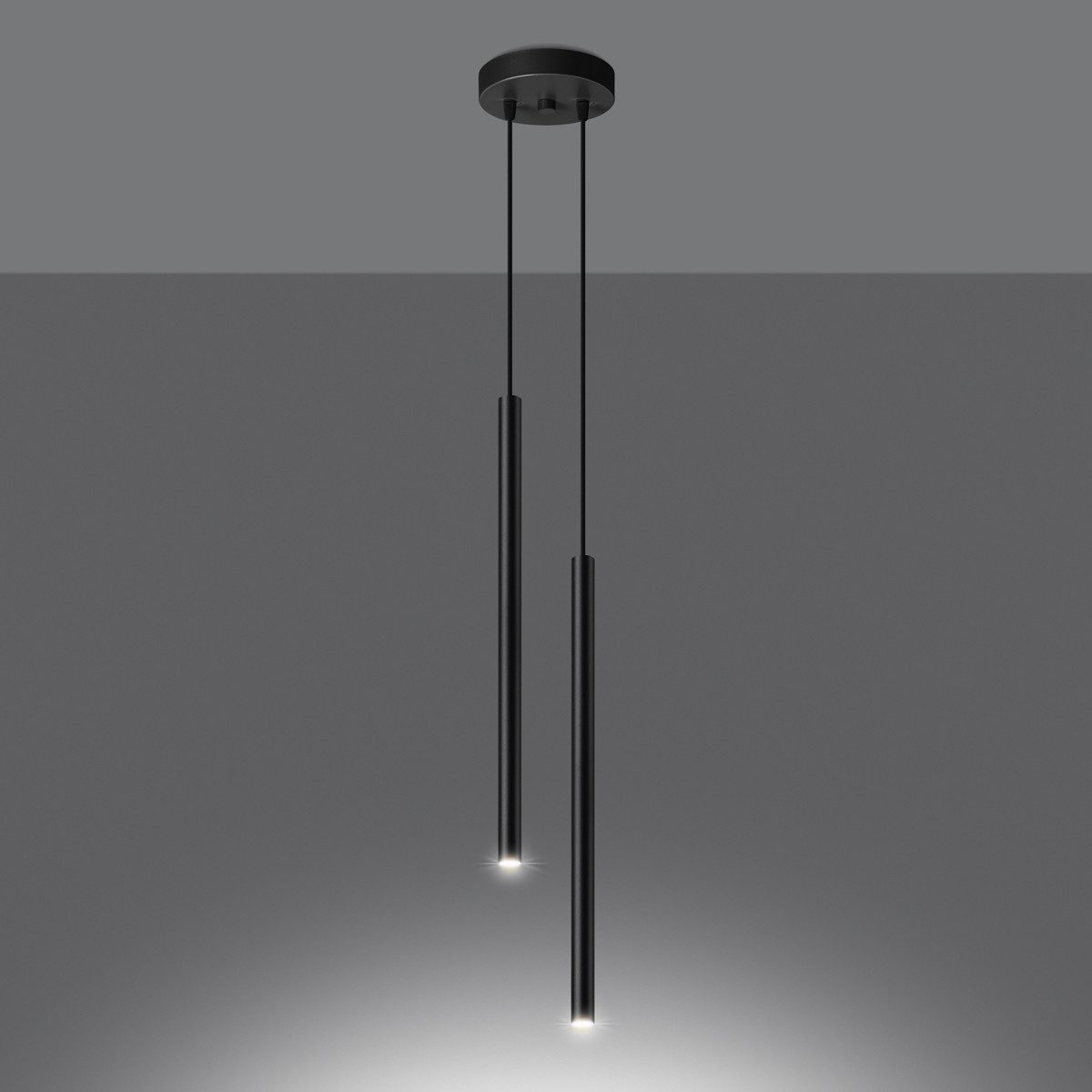 SOLLUX lighting Hängeleuchte Pendelleuchten Pastelo 2 Schwarz, Nicht enthalten – Bild 3 von 5