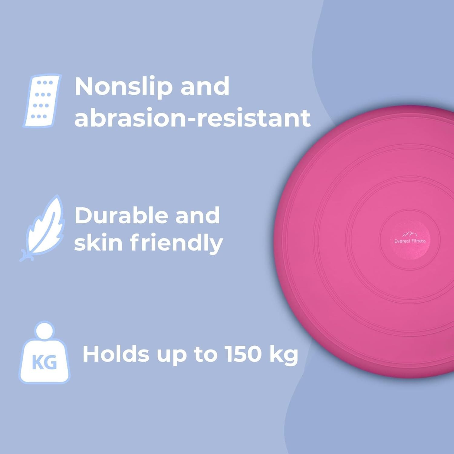 EVEREST FITNESS Stützkissen Everest Fitness Balancekissen orthopädisch Ø33 cm, rosa