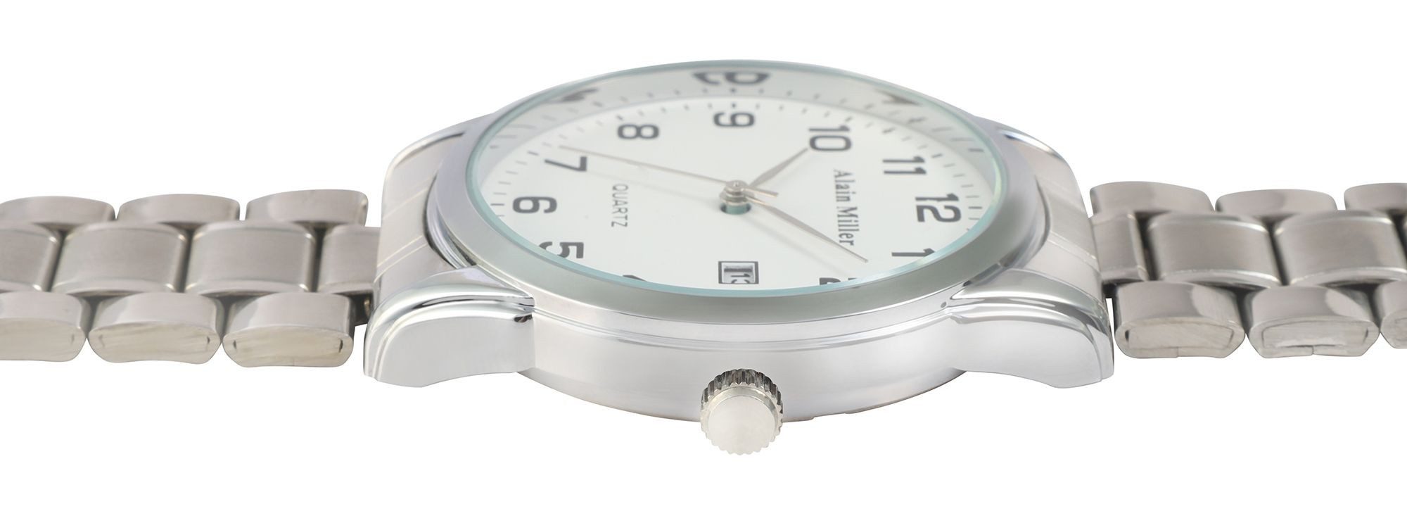 Alain Miller Quarzuhr 2800104 Edelstahlarmband, Datumsanzeige günstig online kaufen