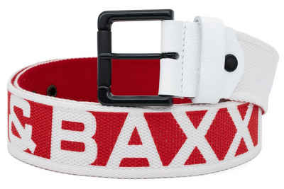 Cipo & Baxx Stoffgürtel Casual Gürtel BA-C-2133 rot 85cm x 4,7cm mit großen Markenschriftzug