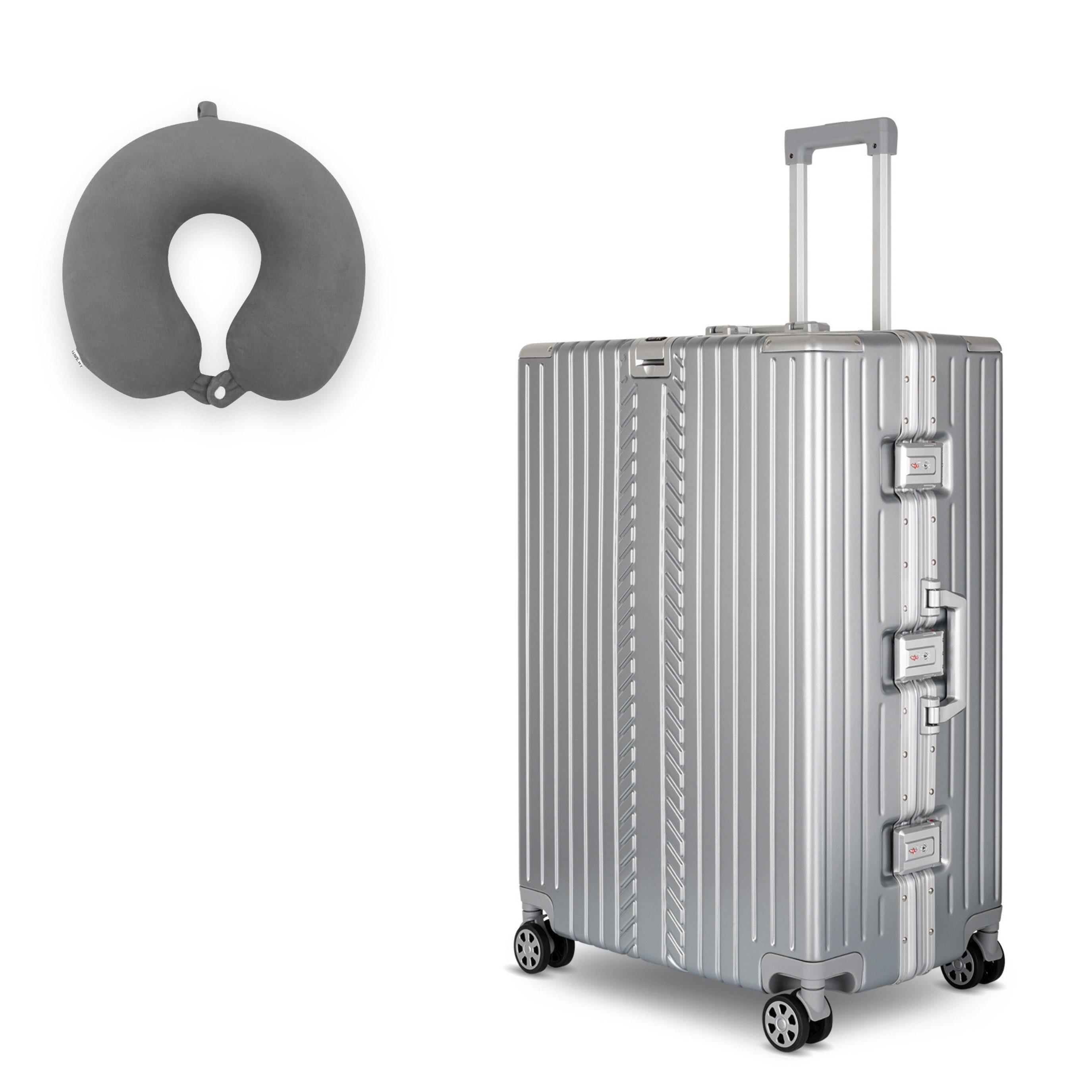 WINLIFE Trolley Hartschalen-Koffer Alu-Rahmen Silber Trolley günstig online kaufen