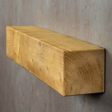 Levandeo® Wandregal, levandeo Wandregal Holz Massiv 60x10cm Eiche Farbig Wandboard Regal