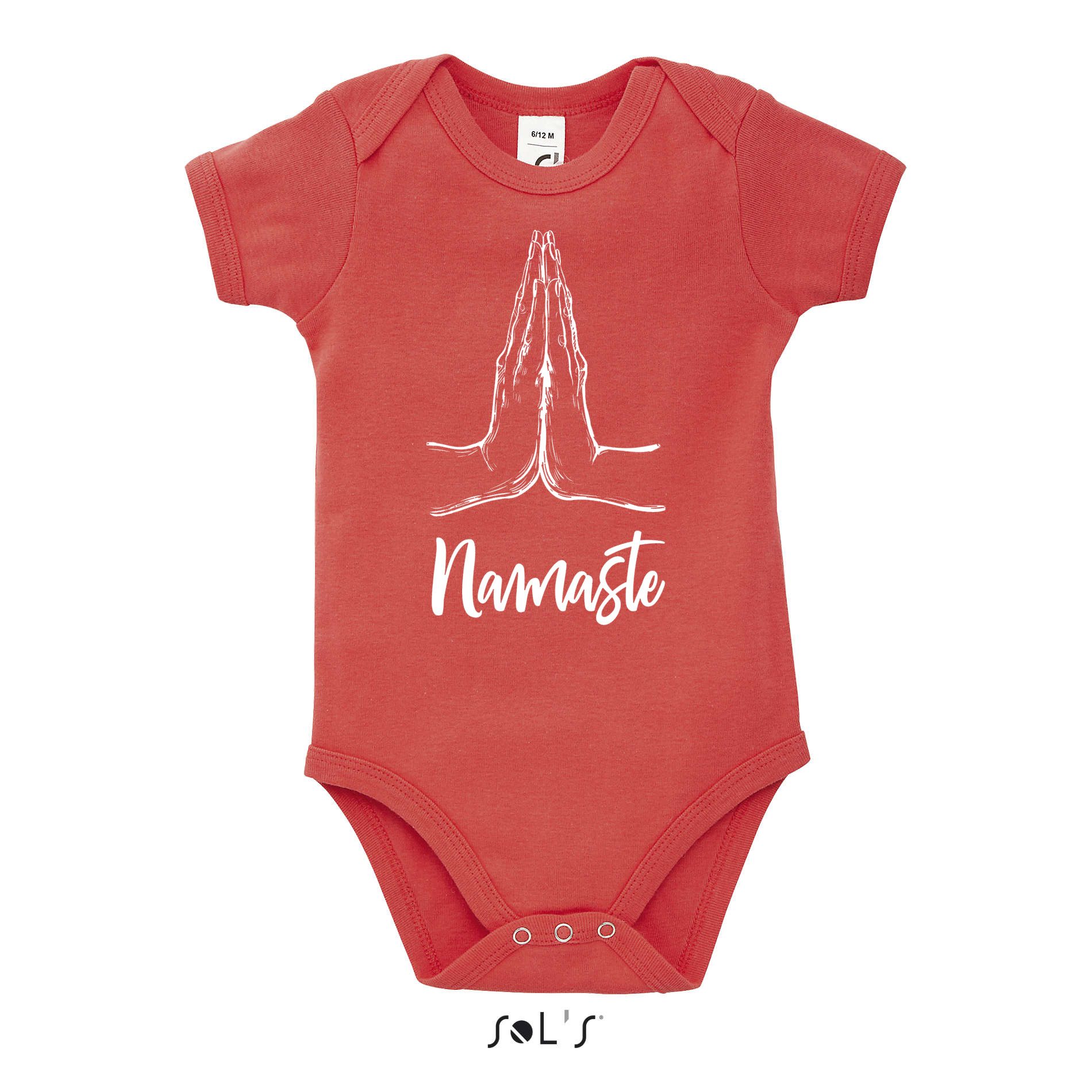 Blondie & Brownie Strampler Baby Body Namaste Print Baumwolle Kurzarm Rundhals Komfort