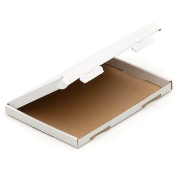 KK Verpackungen Versandkarton, 25 Großbriefkartons 220 x 155 x 15 mm Postversand Warenversand Wellpappkartons Weiß