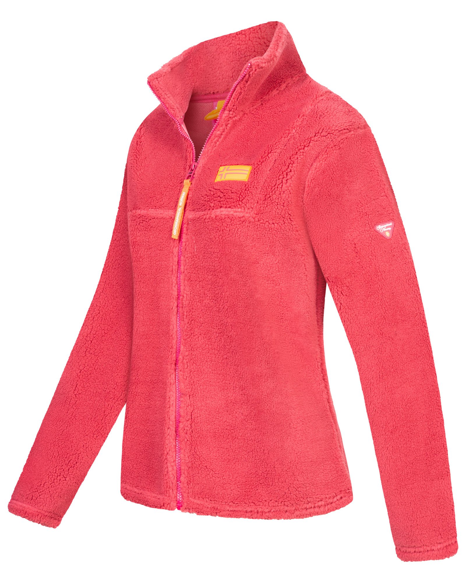 Geographical Norway Fleecejacke Damen Teddy Fleece Jacke Herbst Winter Jacke Sweater Übergangsjacke – Bild 2 von 3