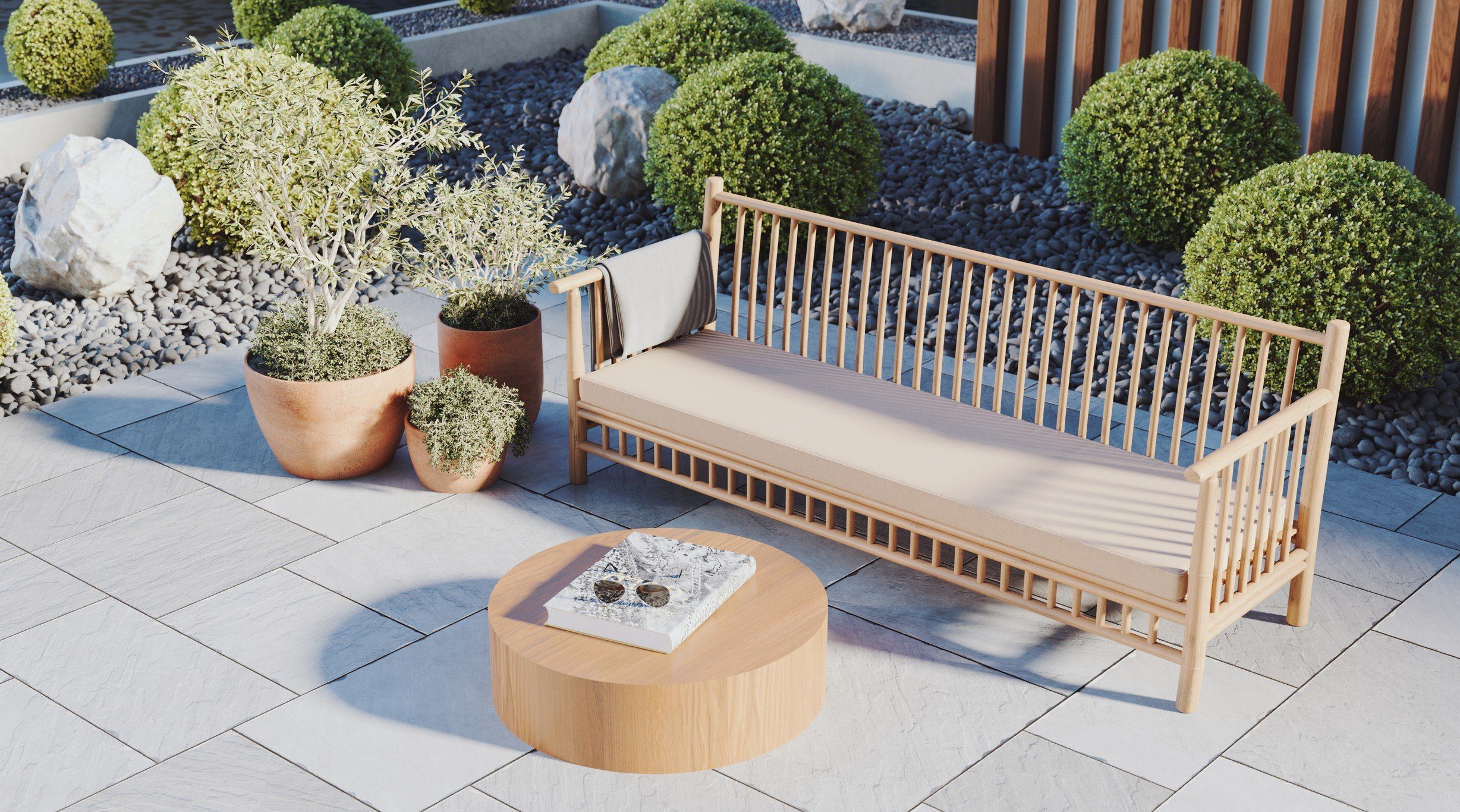 Bjird Bankauflage Auflage für Gartenbank 100x40 / 120x40 / 140x40