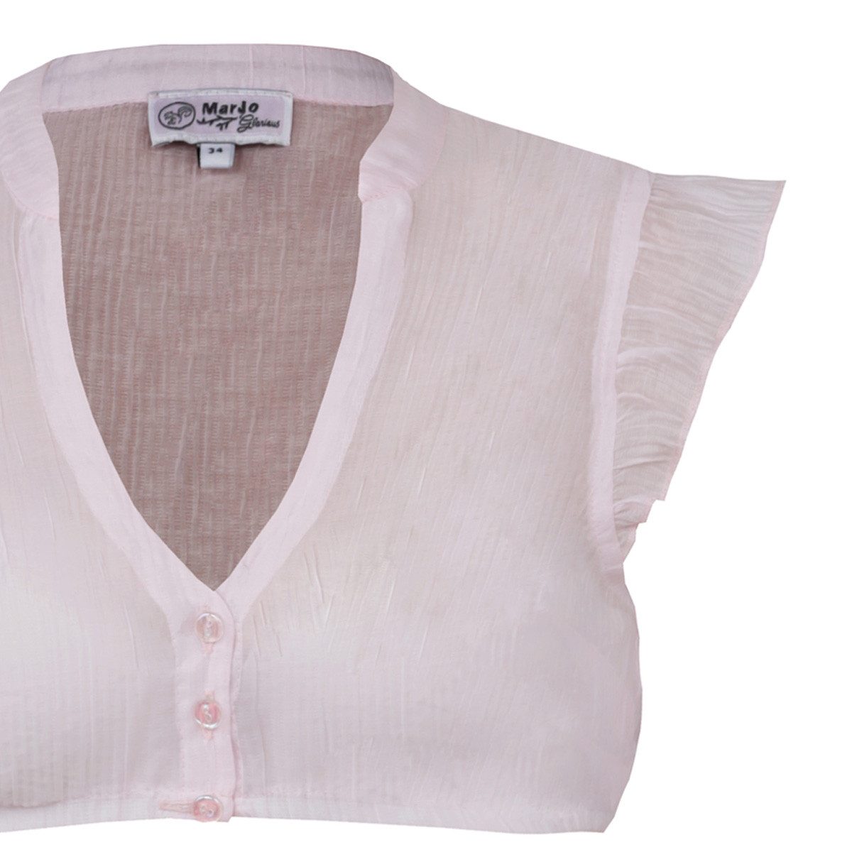 MarJo Dirndlbluse Damen 'Waldbrunn' Flügelarm, Puderrosa günstig online kaufen