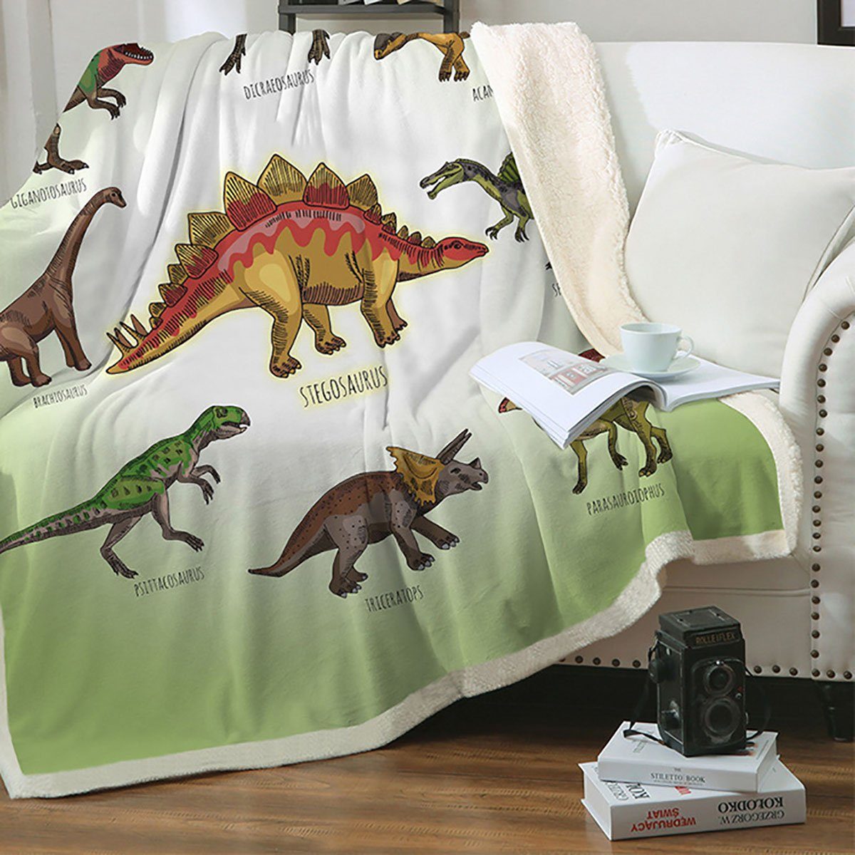 Dinosaurier Baumwolle cm, CTGtree 150*200 Gedruckte Kinderdecke Decke