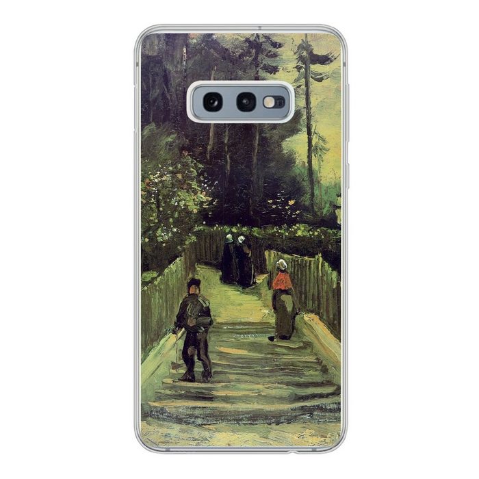 MuchoWow Handyhülle Schräger Weg in Montmartre - Vincent van Gogh Phone Case Handyhülle Samsung Galaxy S10e Silikon Schutzhülle