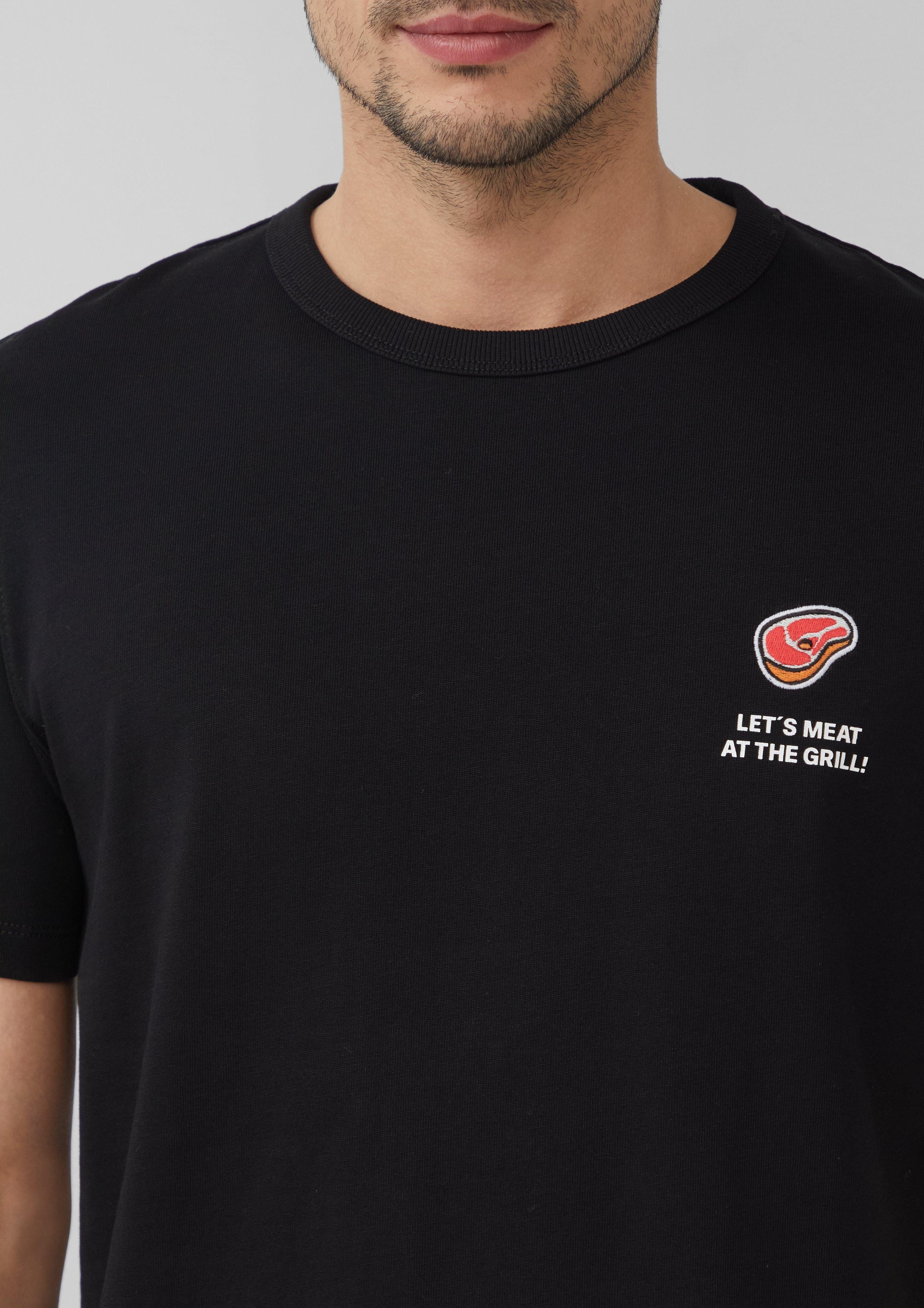 s.Oliver Kurzarmshirt T-Shirt mit Grill-Motiv günstig online kaufen