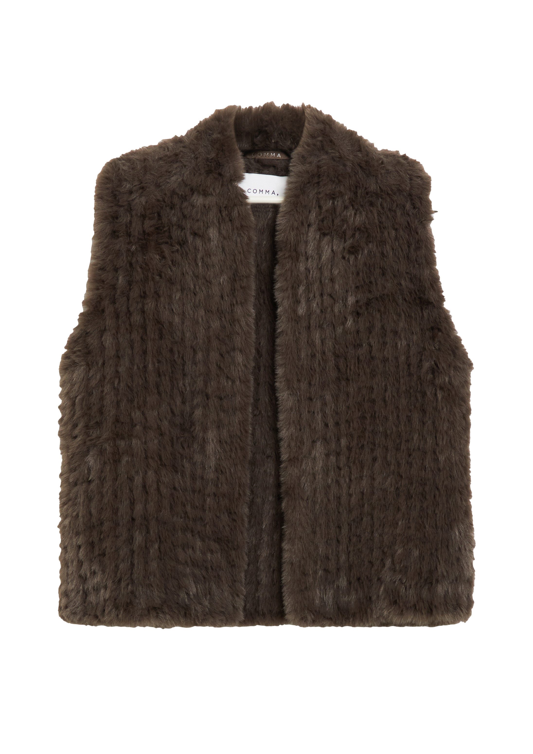comma Outdoorjacke Outdoor-Weste Fake-Fur-Weste – Bild 2 von 5