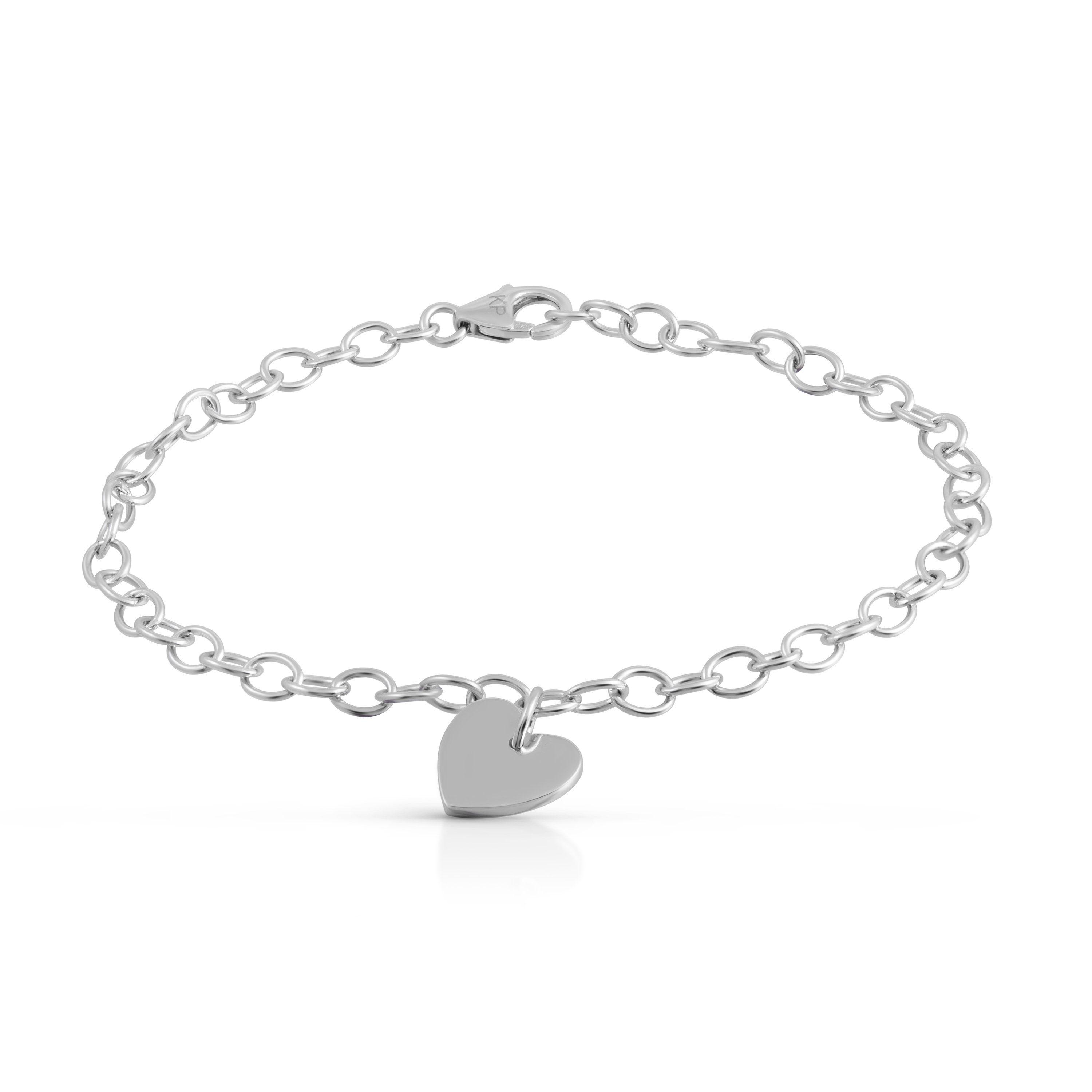 Vivance Armband 925 Silber rhodiniert mit Herz Motiv