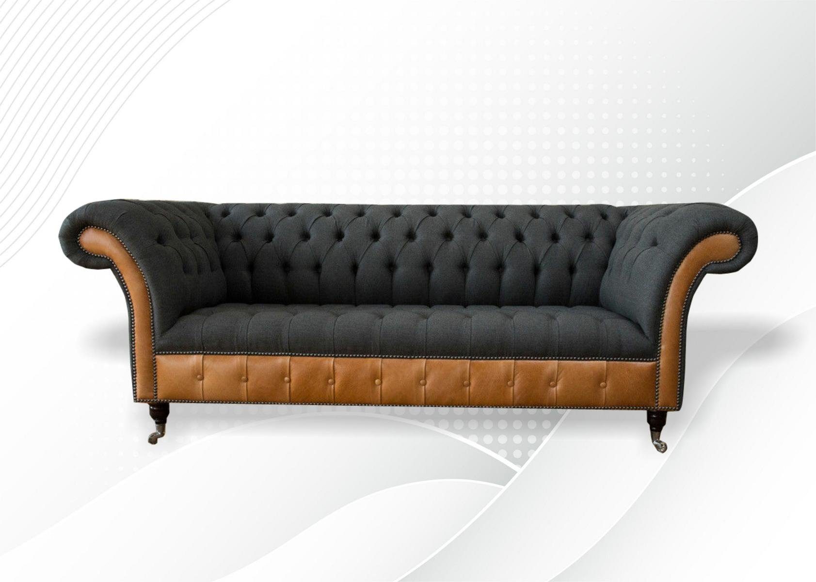 JVmoebel Chesterfield-Sofa, Sofa cm Design 3 Chesterfield Sitzer 225 Sofa Couch