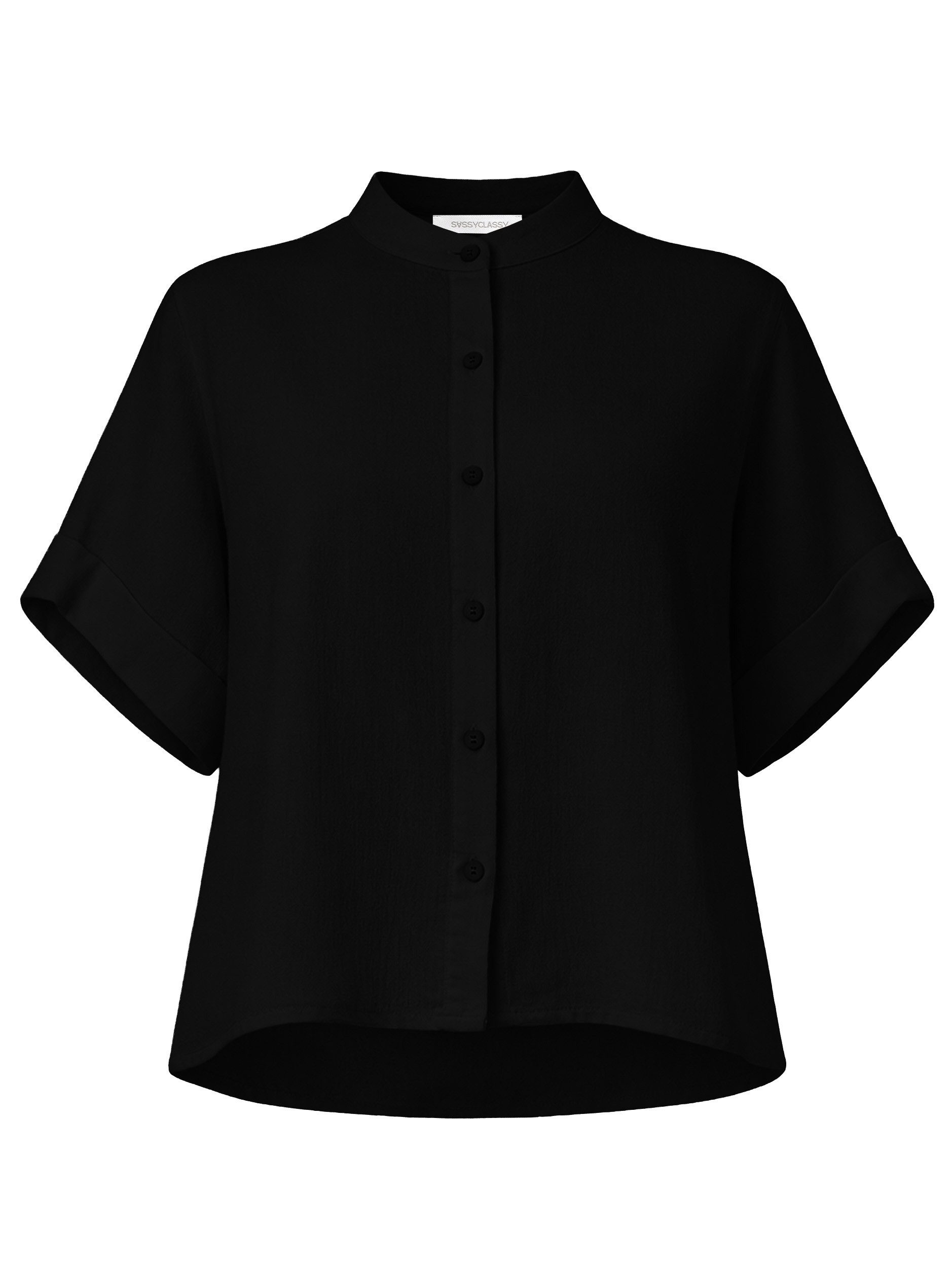 Langarmbluse Musselin Bluse Kurzarm für Damen