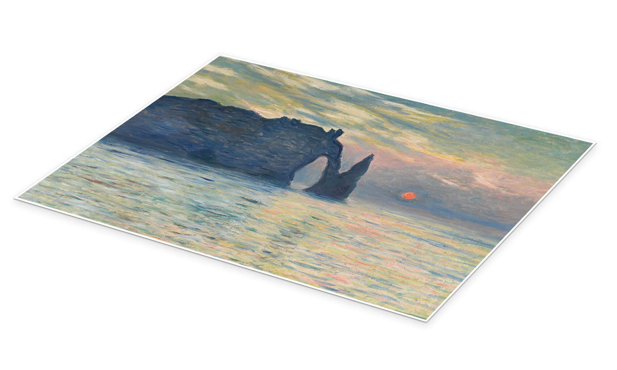Posterlounge Wandbild Klippe im Morgengrauen, 1883, Claude Monet, erhältlich als Poster, Leinwandbild, Wandsticker oder Acrylglasbild