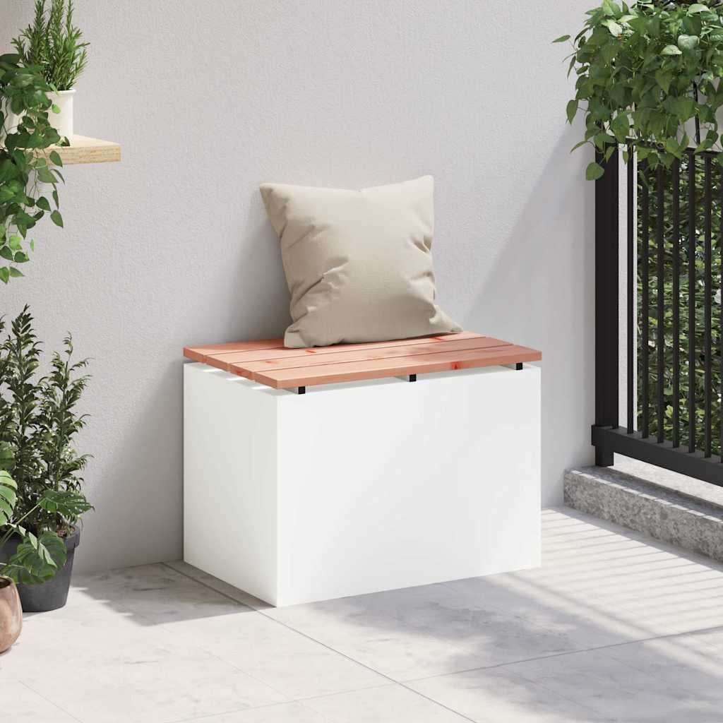 vidaXL Gartenbank Gartenbank Weiß 60 x 40 x 43 cm (1-St)