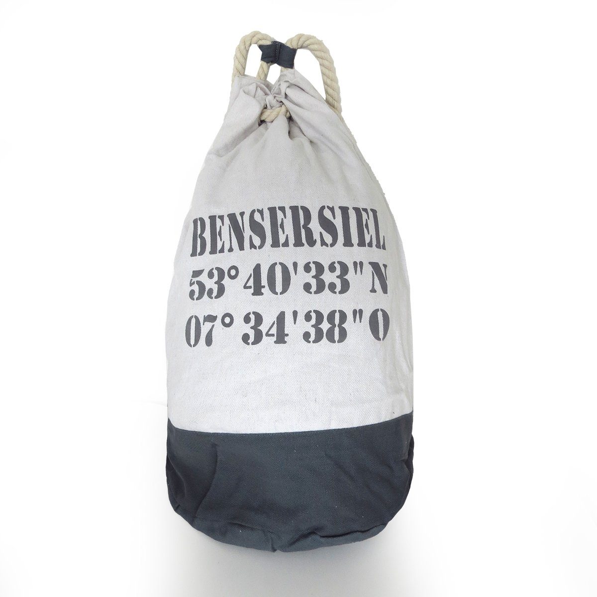 Sonia Originelli Umhängetasche XL Seesack "Bensersiel" Marinesack Bag Maritim grau