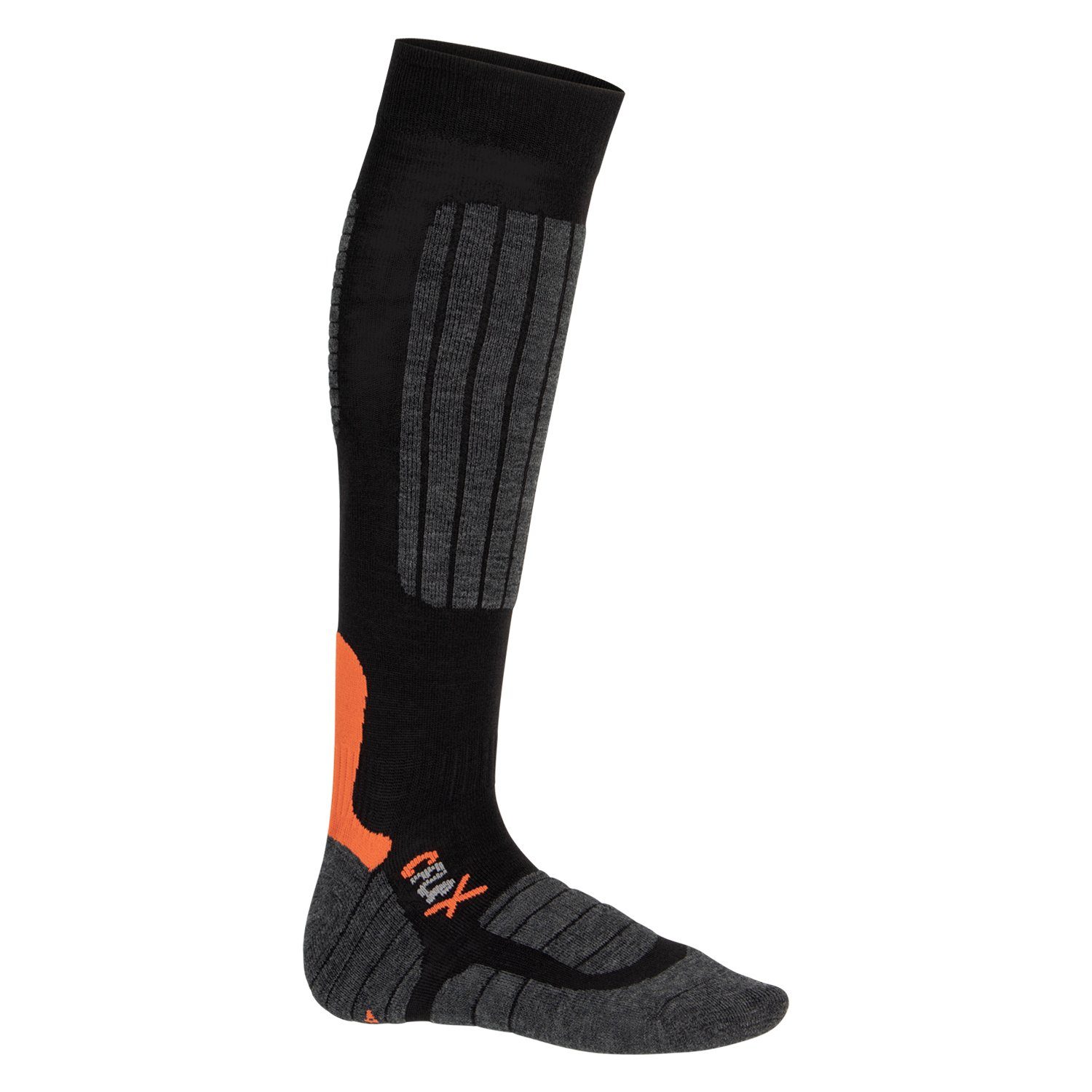 CFLEX Skisocken High Performance Ski- & Snowboard Socken für Damen & Herren Schwarz/Orange