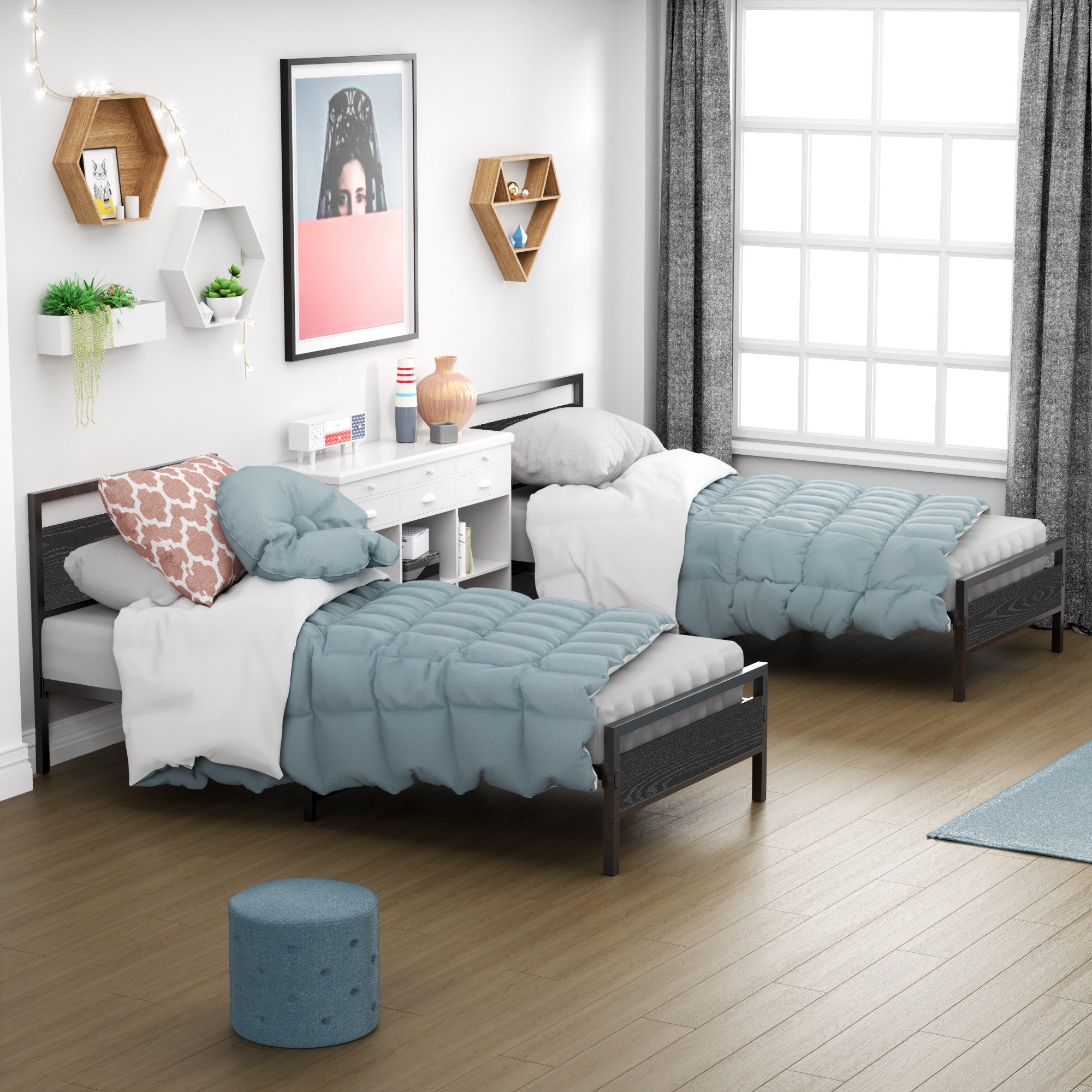 OKWISH Metallbett Jugendbett (Mit Lattenrost, Bettrahmen günstig online kaufen