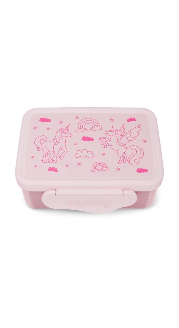 ergobag Lunchbox Edelstahl Brotdose, Edelstahl, (Edelstahl Brotdose, 3-tlg., 1x Brotdose, 1x Trennfach), spülmaschinengeeignet
