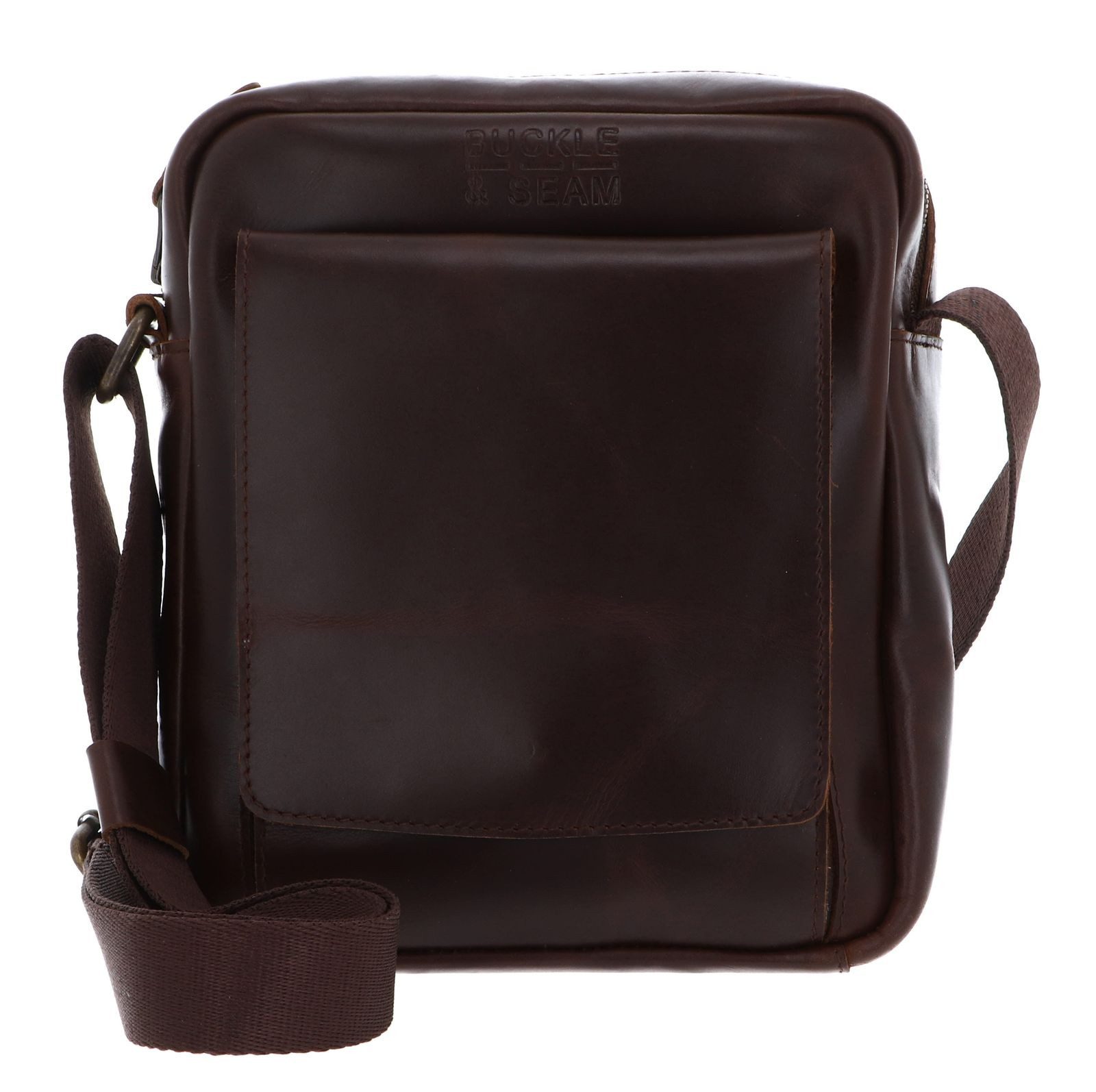 Buckle & Seam Umhängetasche Reporter Bag, aus echtem Rindsleder