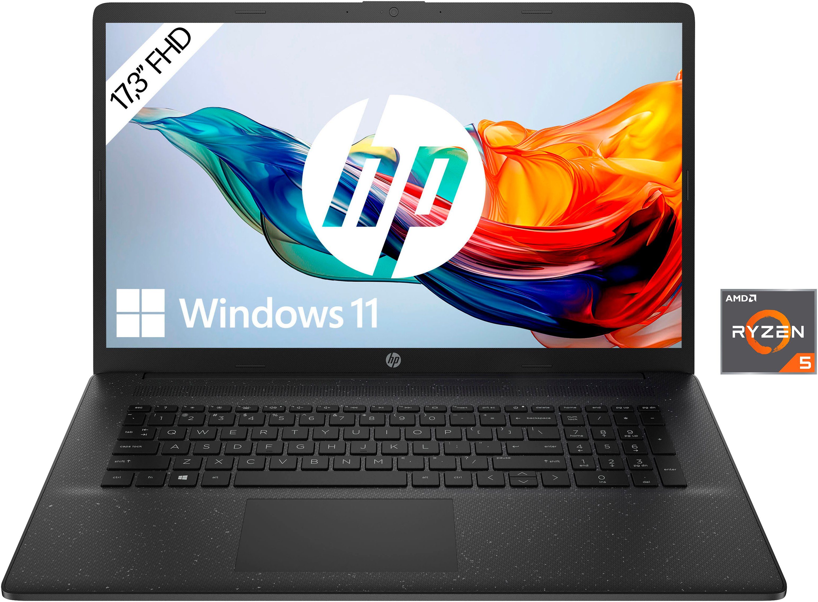 HP 17-cp2256ng Notebook (43,9 cm/17,3 Zoll, AMD Ryzen 5 7520U, Radeon Graphics, 512 GB SSD)