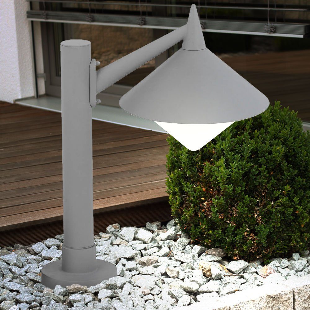 Außen-Stehlampe, Lampe Leuchtmittel Lampe Sockel inklusive, LED Stand Warmweiß, Steh Farbwechsel, Außen etc-shop Balkon Garten ALU