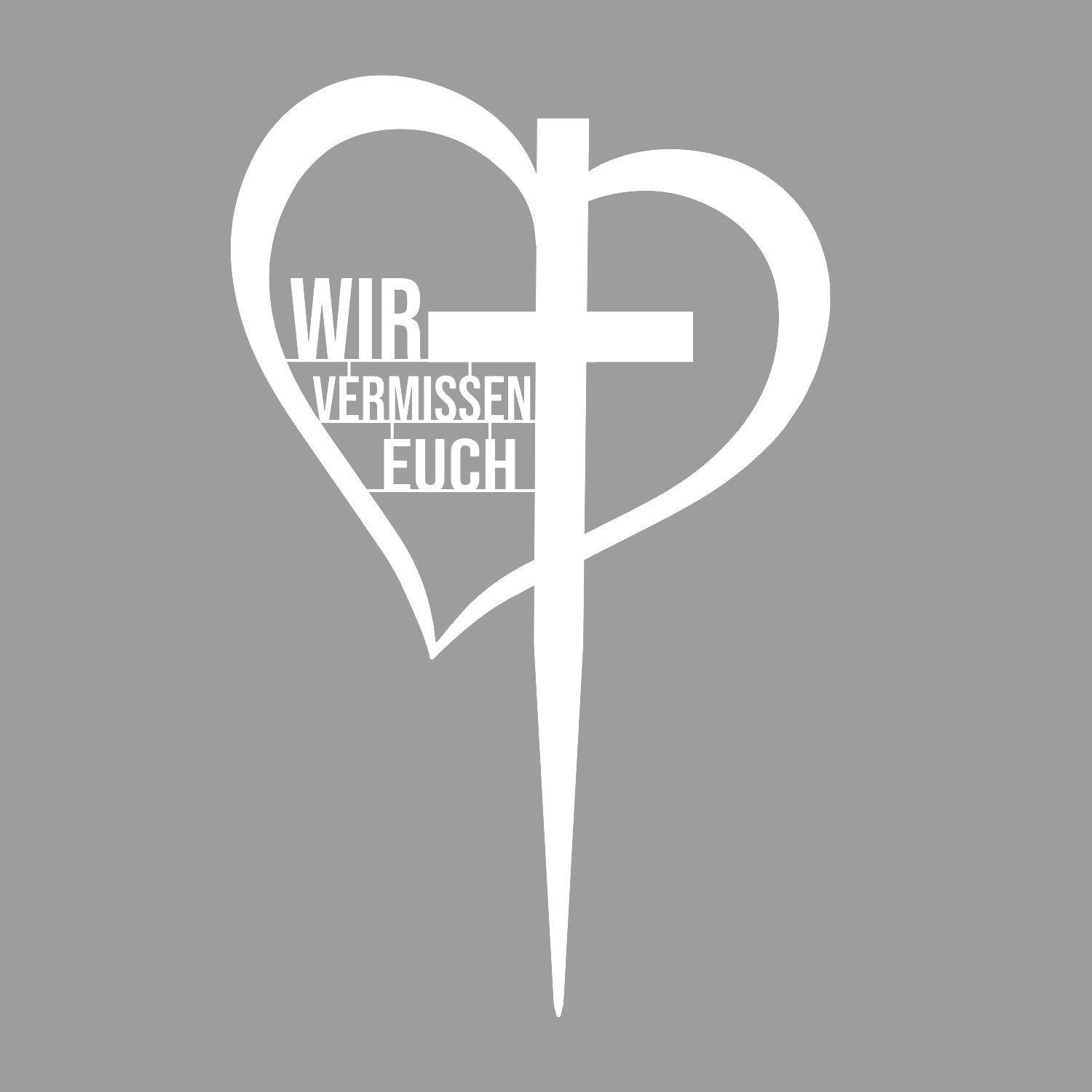 ILLUMINO Deko-Buchstaben Grabstecker Trauerschmuck Kreuz Friedhof Grabschmuck Grabstelle Deko