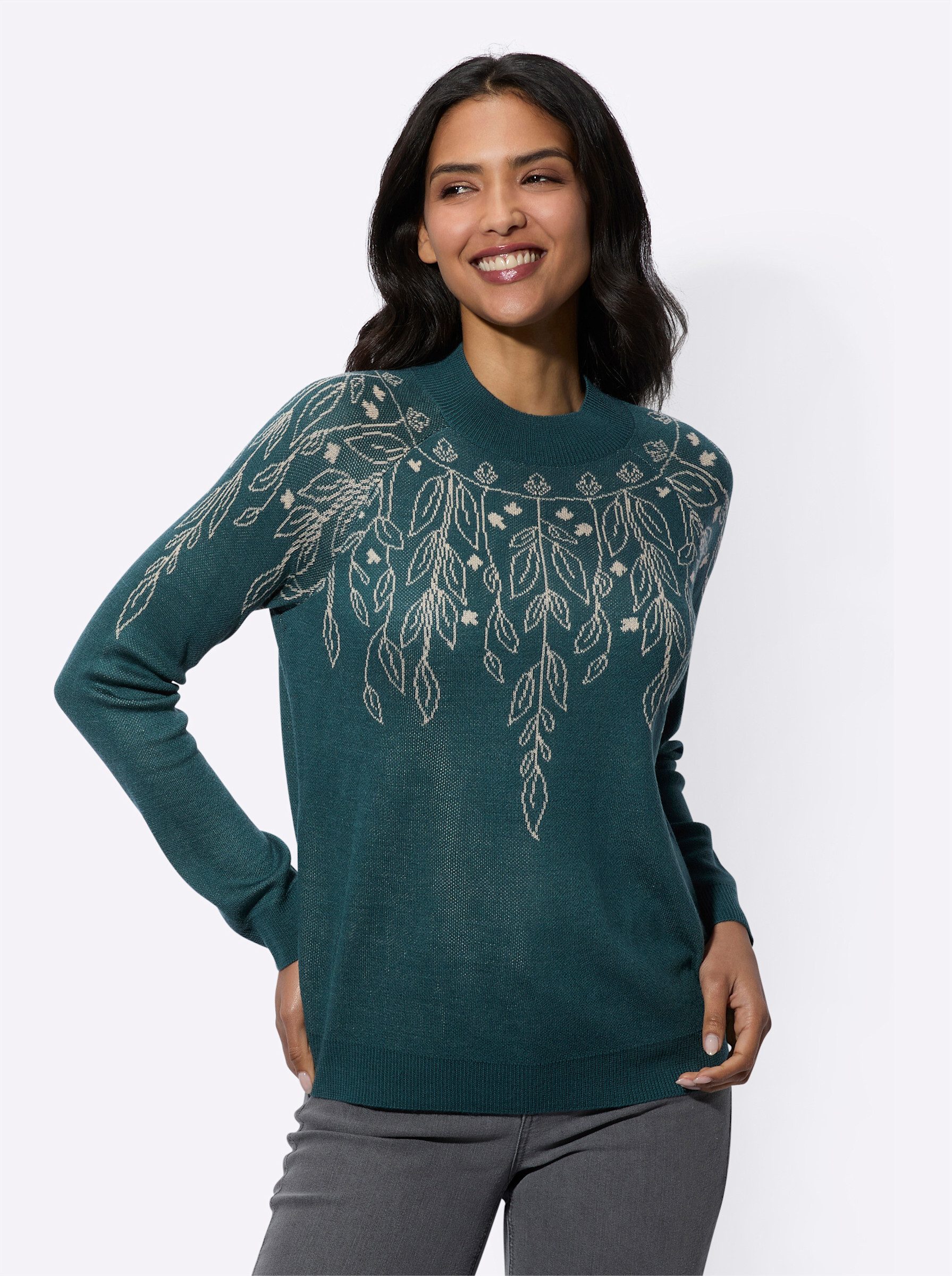 Sieh an! Strickpullover Stehkragenpullover . günstig online kaufen