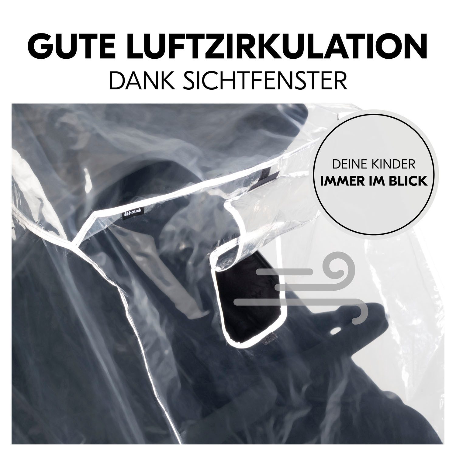 Hauck Kinderwagen-Regenschutzhülle Pushchair Raincover Duo, für Geschwisterwagen