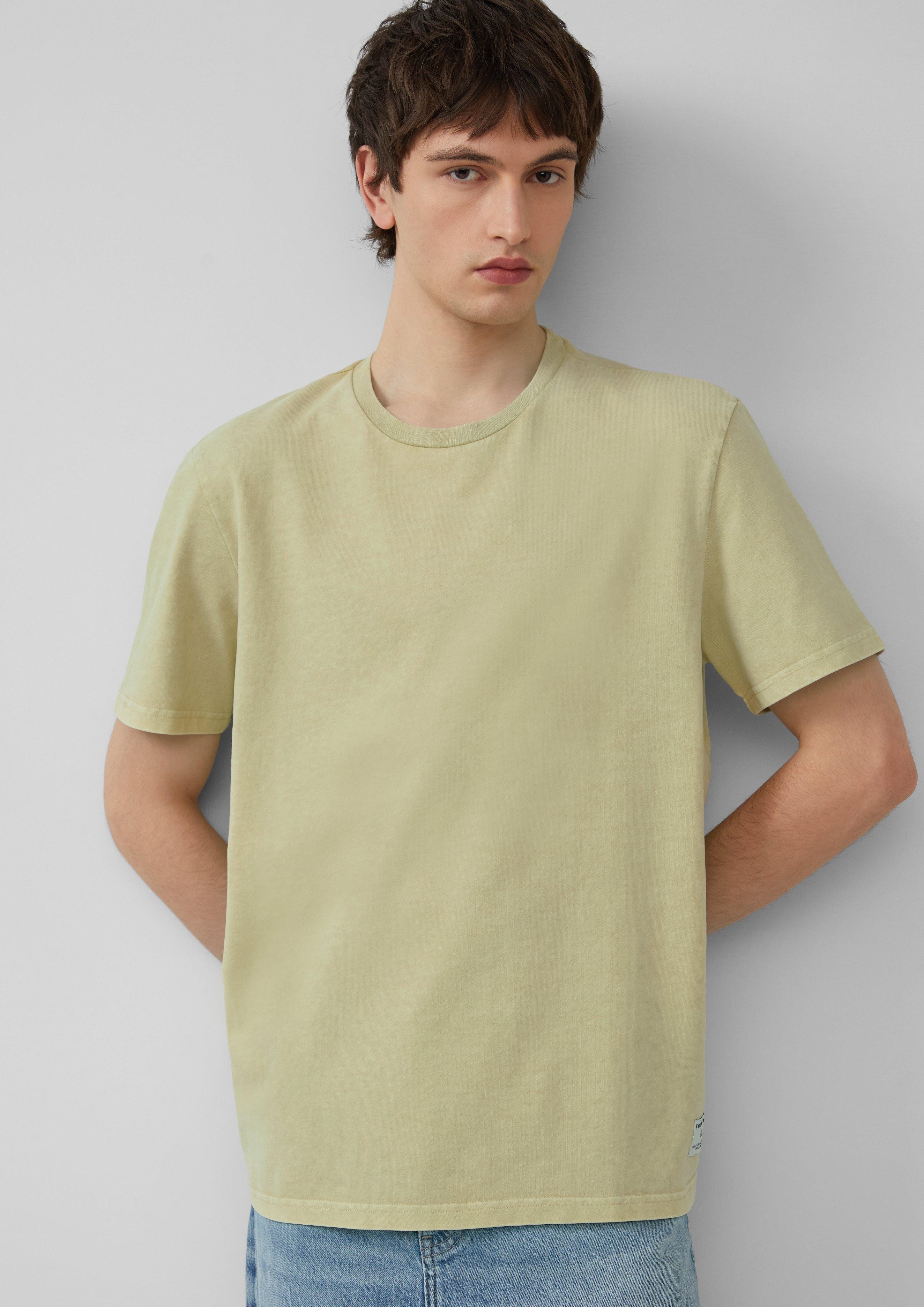 QS Kurzarmshirt Gewaschenes Basic-T-Shirt aus weichem günstig online kaufen