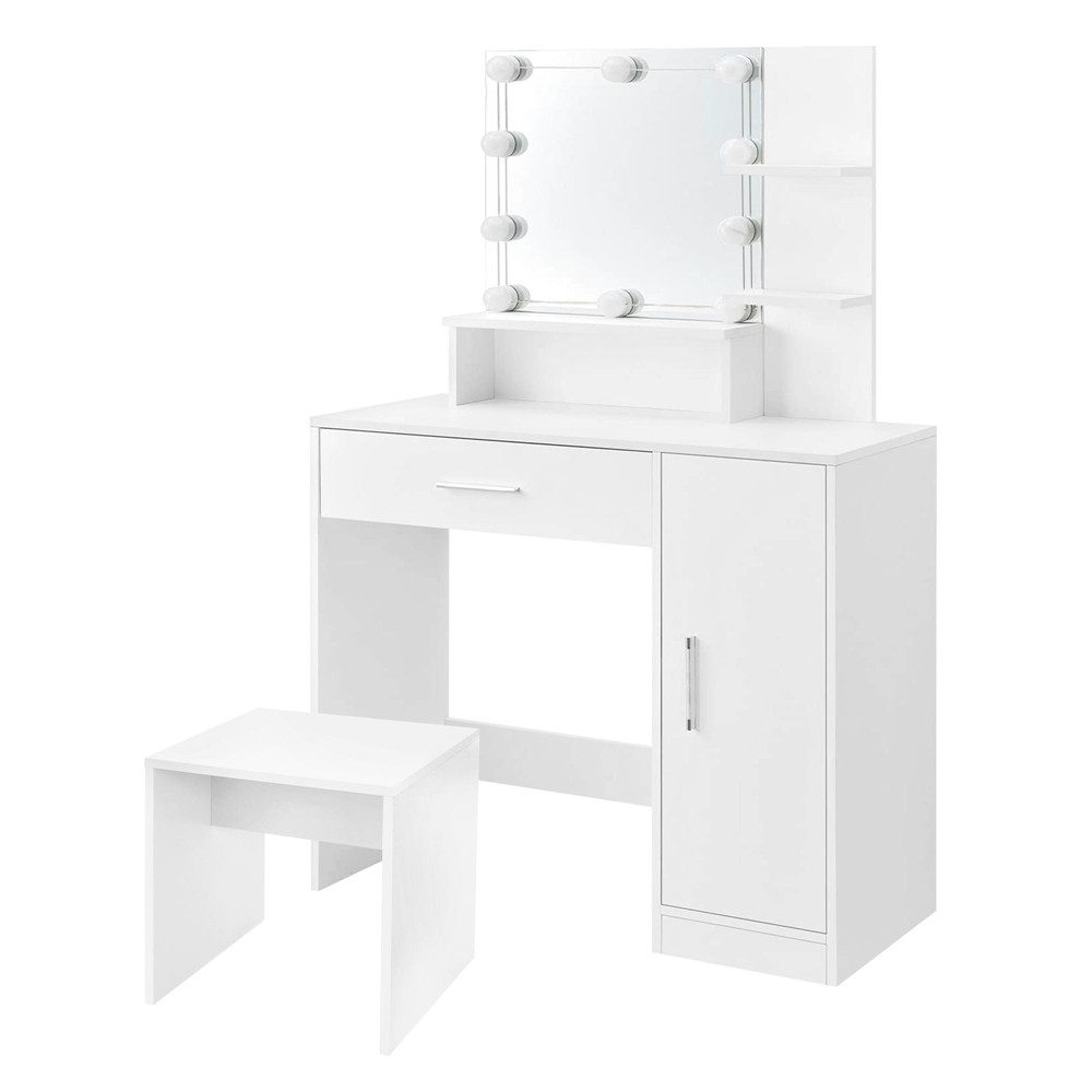 Schminktisch Frisierkommode aus MDF Holz mit Spiegel Make-up Tisch
