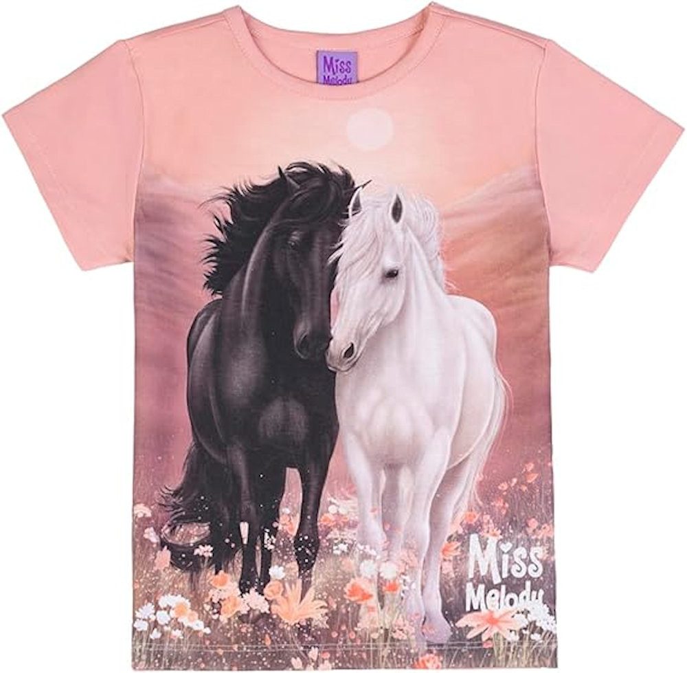 Miss Melody T-Shirt Miss Melody T-Shirt Pferde Blumenwiese bridal rose (1-tlg)