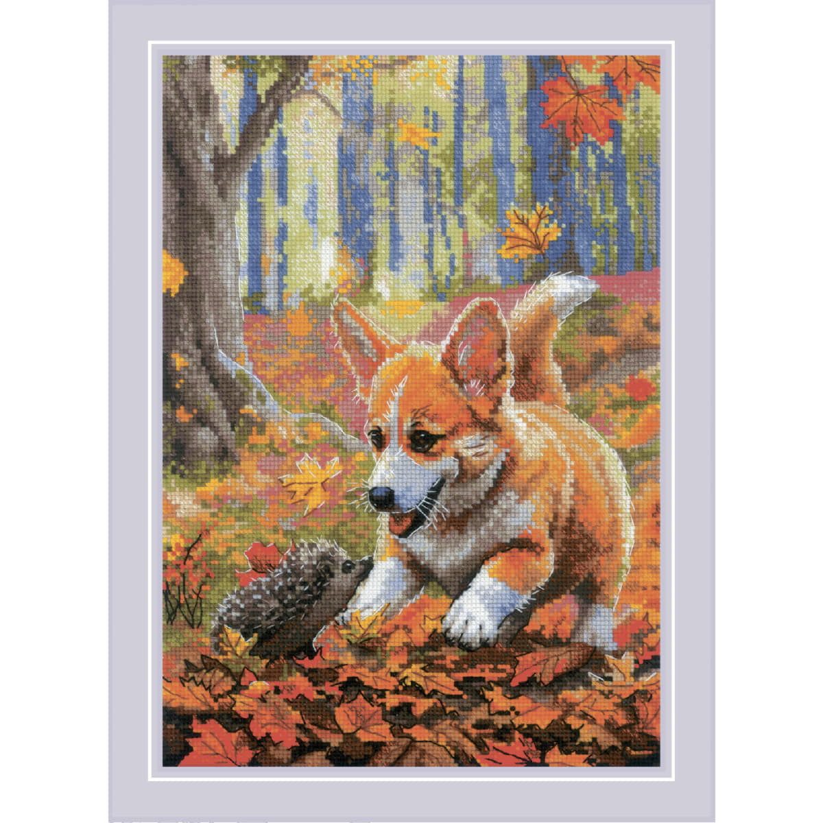Riolis Kreativset Riolis Kreuzstich Stickpackung "Treffen im Wald", Zählmuster, 21x30cm, (embroidery kit by Marussia)