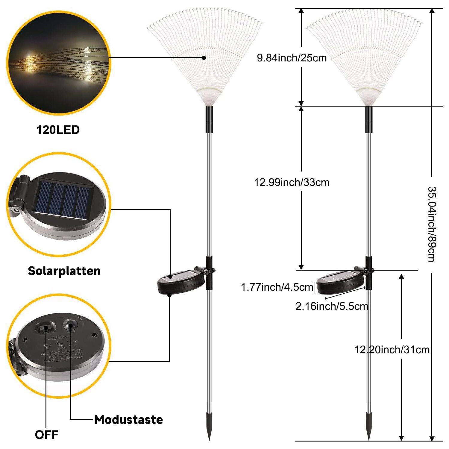 SURFOU LED Solarleuchte Solarlampen für Außen günstig online kaufen