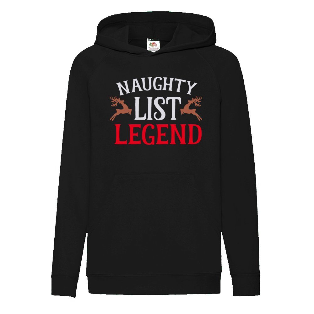 G-graphics Hoodie Naughty list legend Kinder Hoodie / Kapuzenpullover mit schönem Winter- & Weihnachtsmotiv