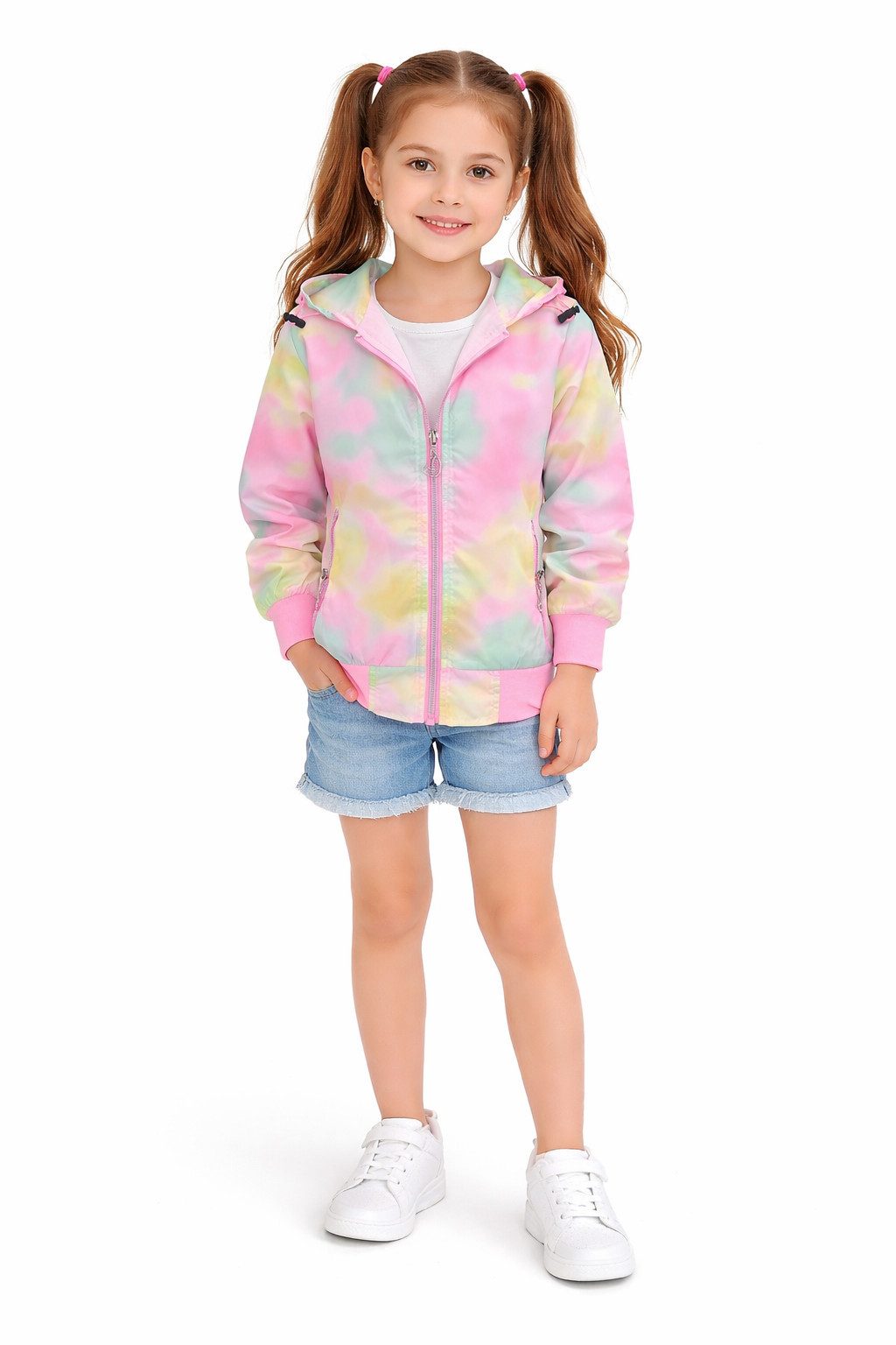Girls Fashion Blouson Sommerjacke Blouson Mädchen Jacke mit Kapuze MH8145e