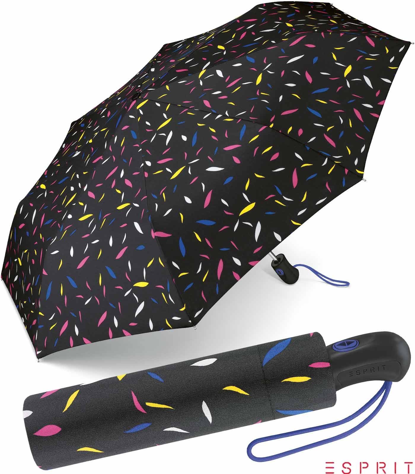 besondere schöner als Esprit Design mit das für Eyecatcher Auf-Zu Taschenregenschirm Automatik, Damen Schirm schwarz