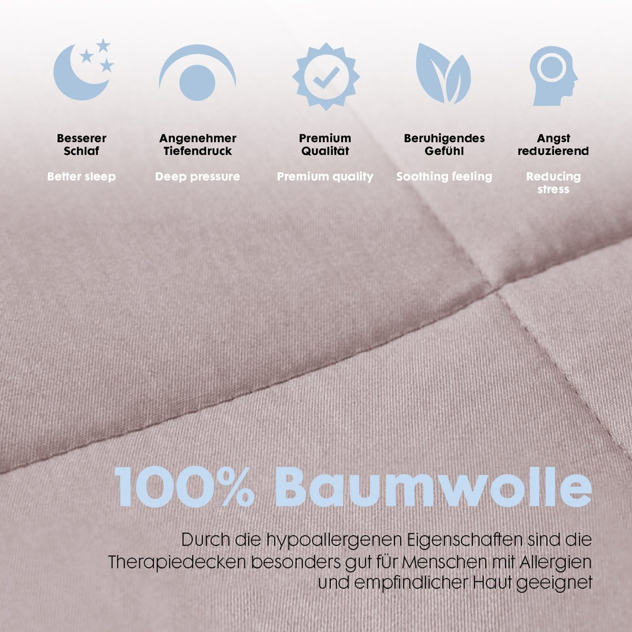 Dailydream Gewichtsdecke Kinder Therapie-Bettdecke, 3,2Kg, 104x150cm, günstig online kaufen