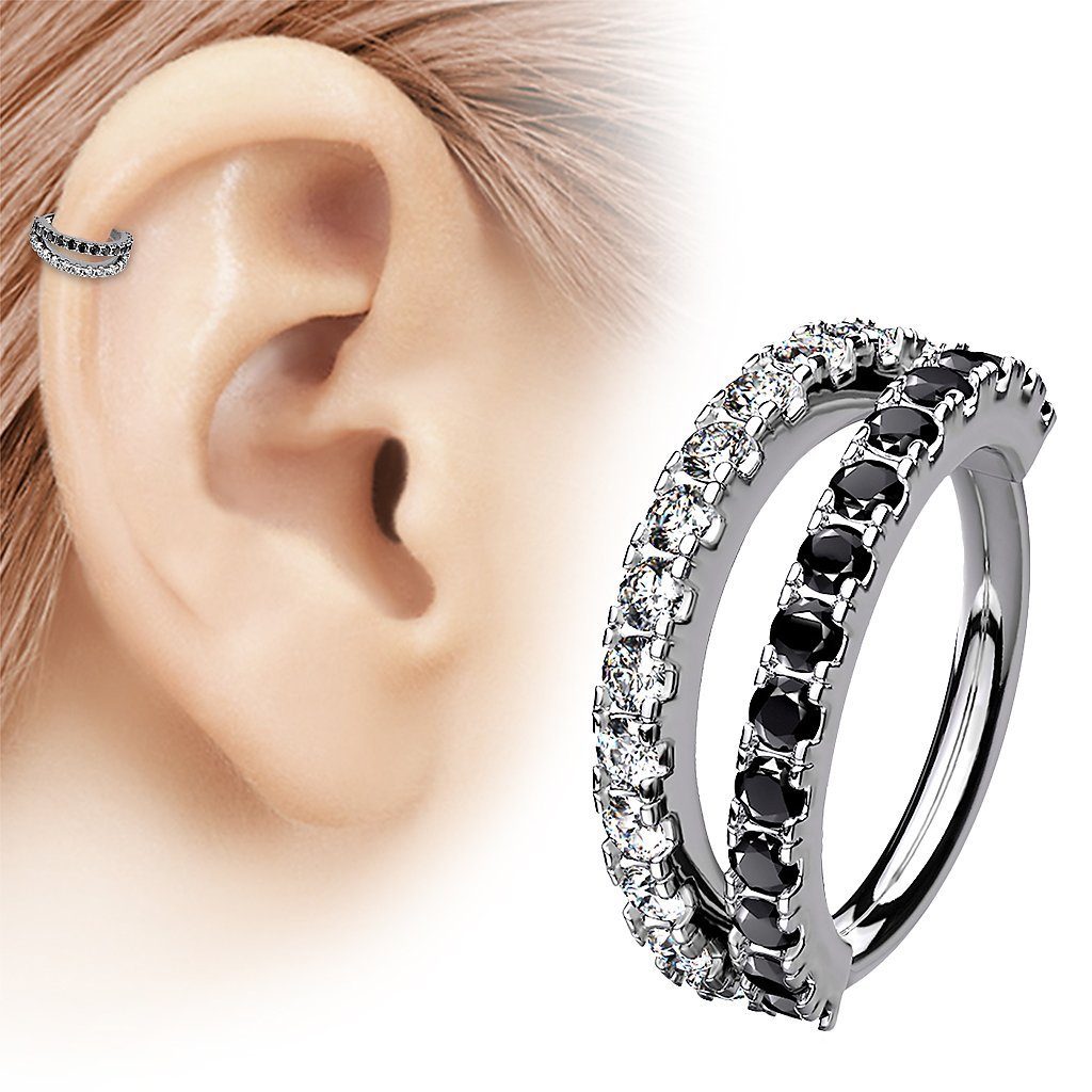 Taffstyle Nasenpiercing Piercing Continuous Knorpel Doppel günstig online kaufen