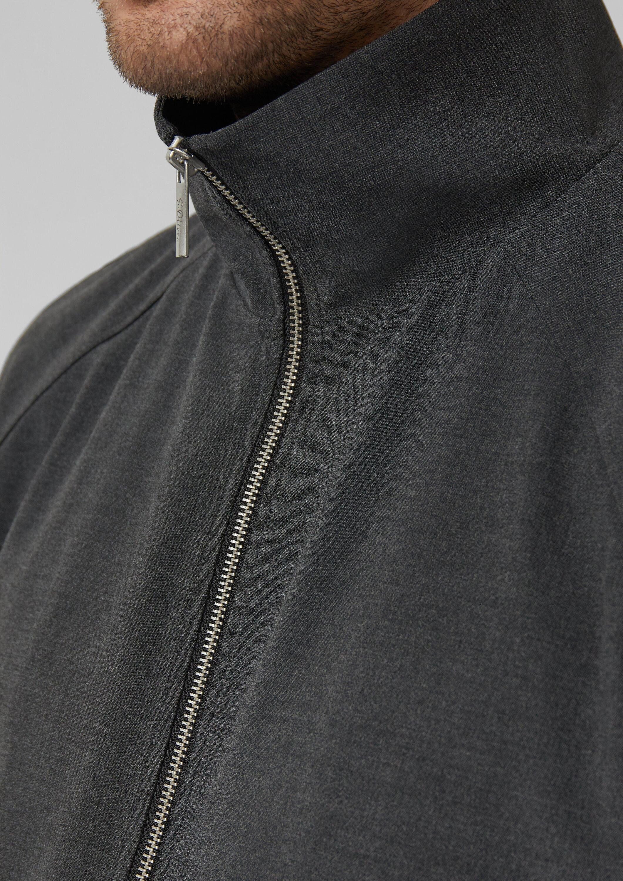 s.Oliver Funktionsjacke Indoor-Jacke Sportive Raglan-Jacke aus meliertem Stretch-Gewebe