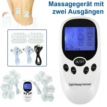 yozhiqu Massagegerät Zweikanaliges digitales Meridian-Massagegerät für zu Hause, 1-tlg., Elektrisches Massagegerät für Nacken, Taille und Rücken
