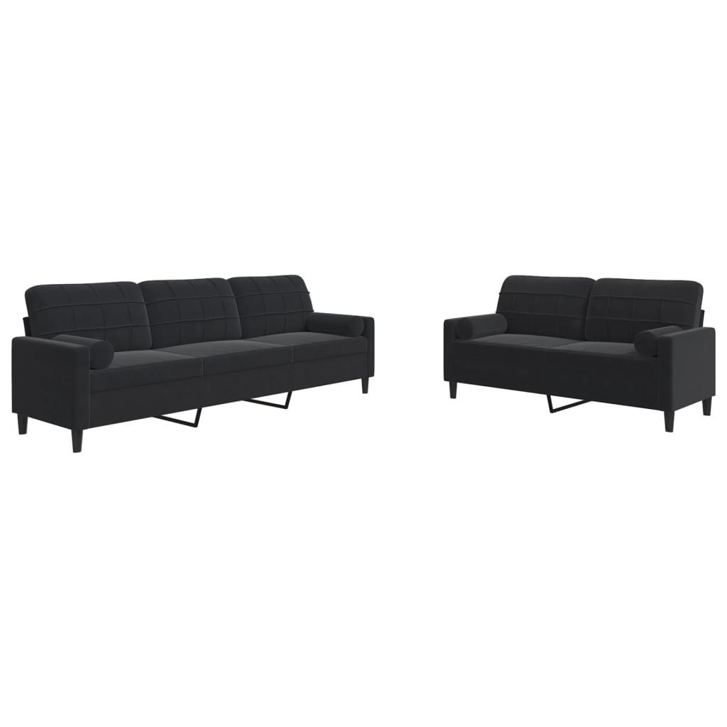 vidaXL Sofa 2-tlg. Sofagarnitur mit Kissen günstig online kaufen