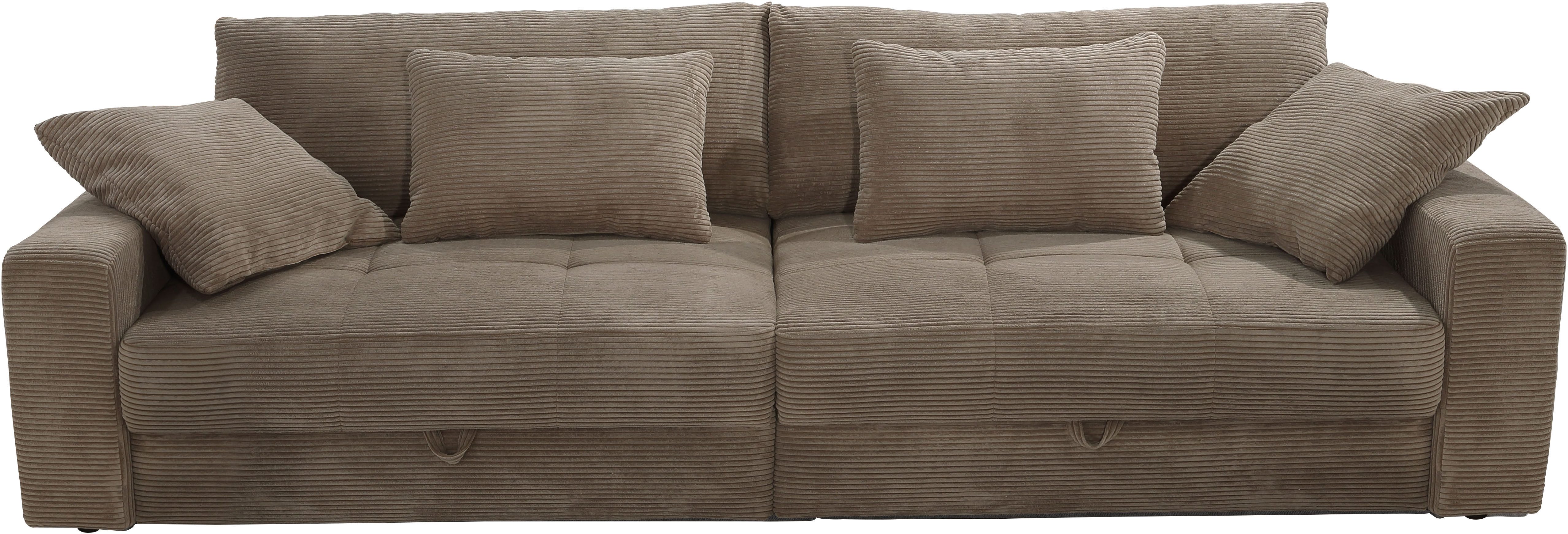 Jockenhöfer Gruppe Big-Sofa Space XL, B: 284 cm, Mega-Sofa mit Bettkasten & 4 Zierkissen