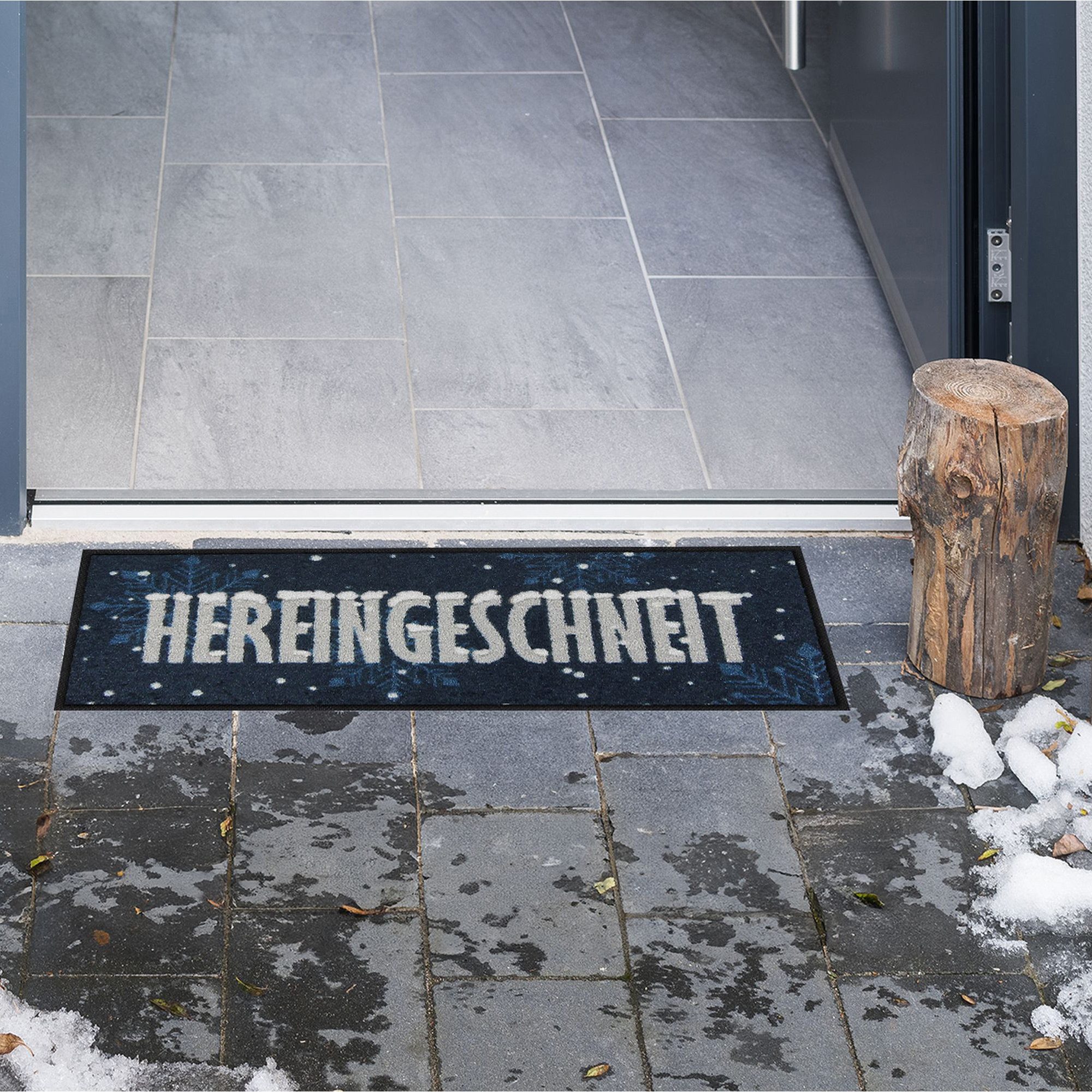 Salonloewe Fußmatte Fußmatte "Schneeflöckchen", eckig, Höhe: 7 mm, Motiv günstig online kaufen